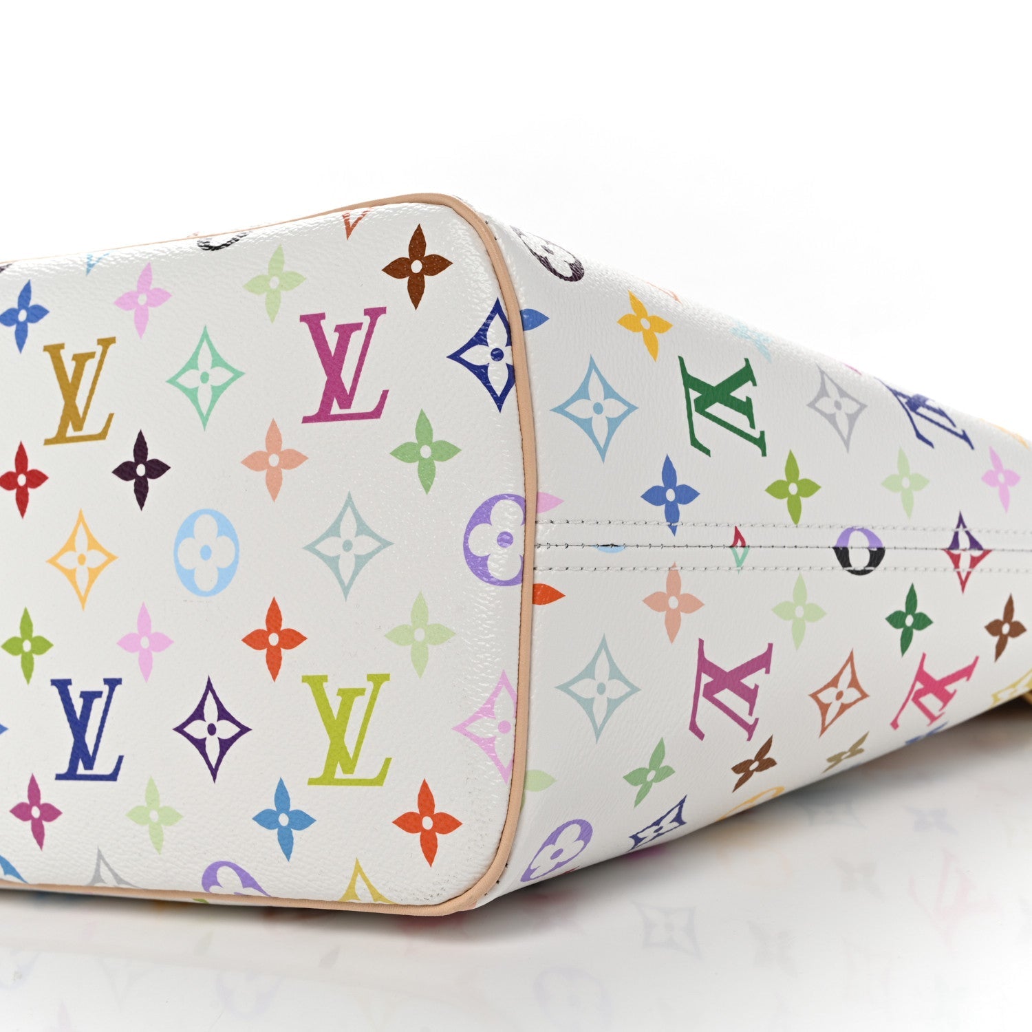 LV X TM Monogram Multicolor Neverfull MM White
