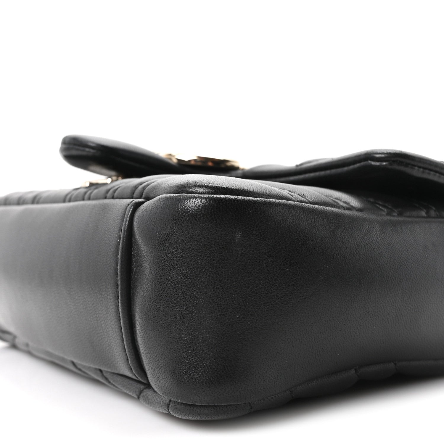 Lambskin Matelasse Small GG Marmont Shoulder Bag Black