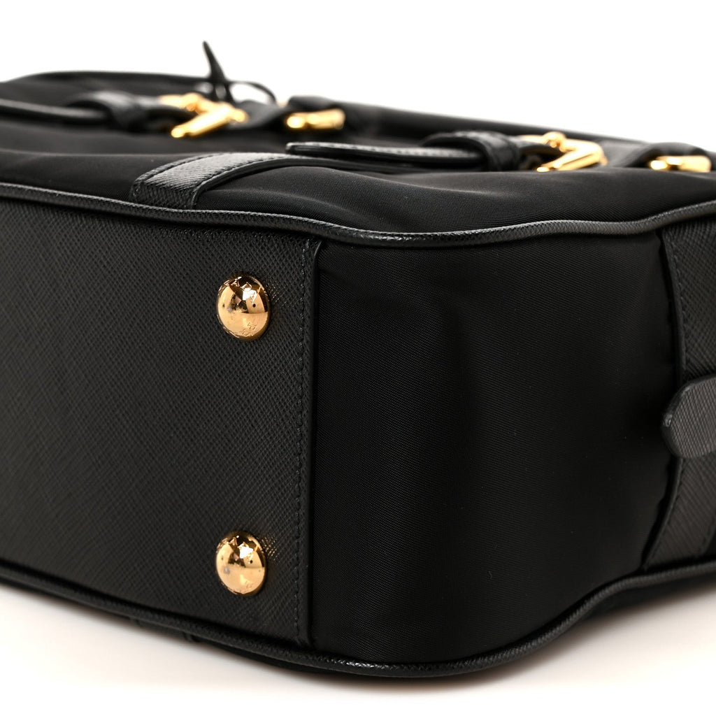 Tessuto Nylon Saffiano Bauletto Black