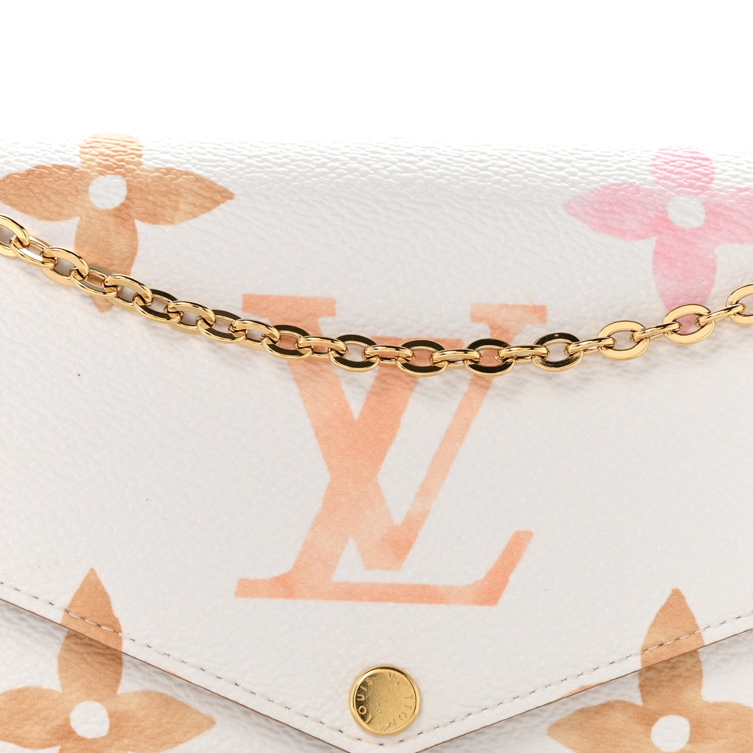 Monogram Giant By The Pool 2.0 Felicie Pochette Chain Wallet Beige