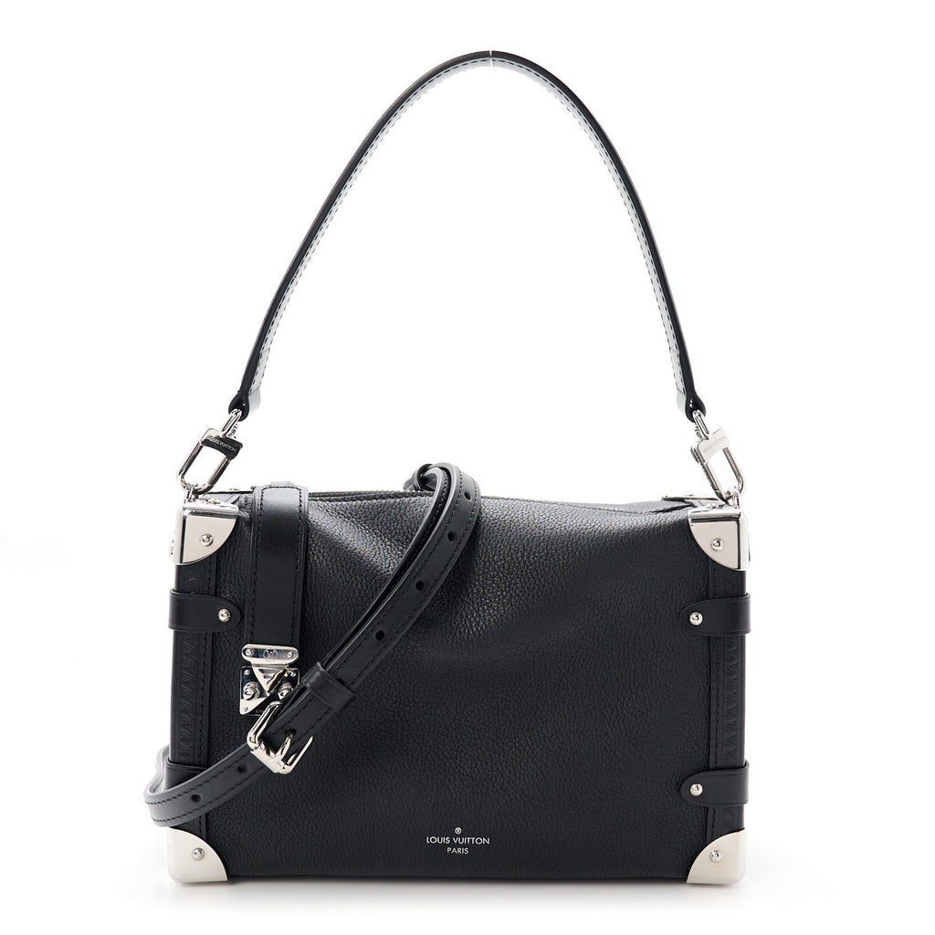 Grained Calfskin Side Trunk MM Black
