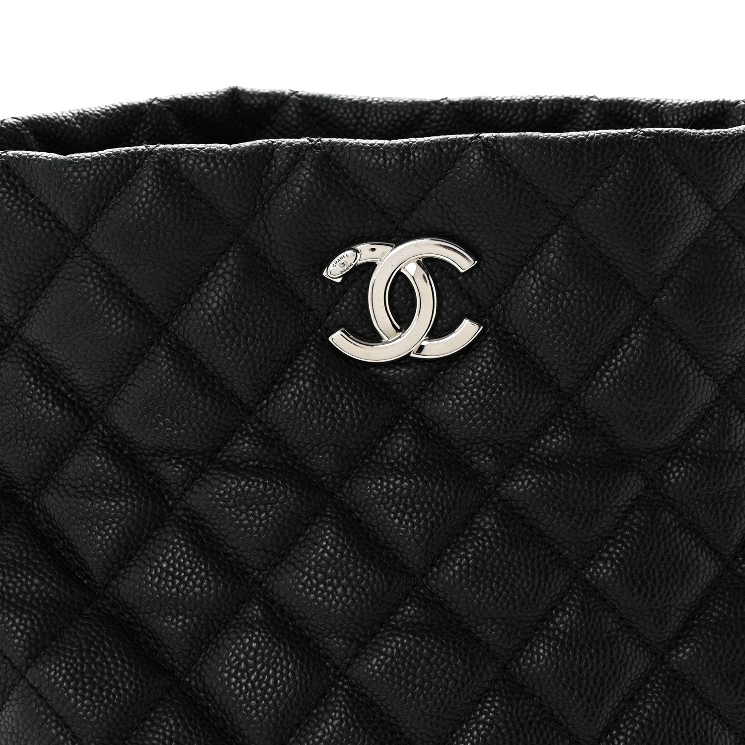 Caviar Quilted Easy Zip Tote Black