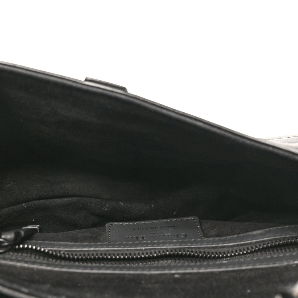 Ultra Matte Calfskin Saddle Bag Black