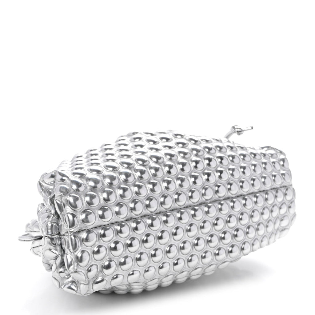 Metallic Fabric Bubble Wrap The Mini Pouch Silver