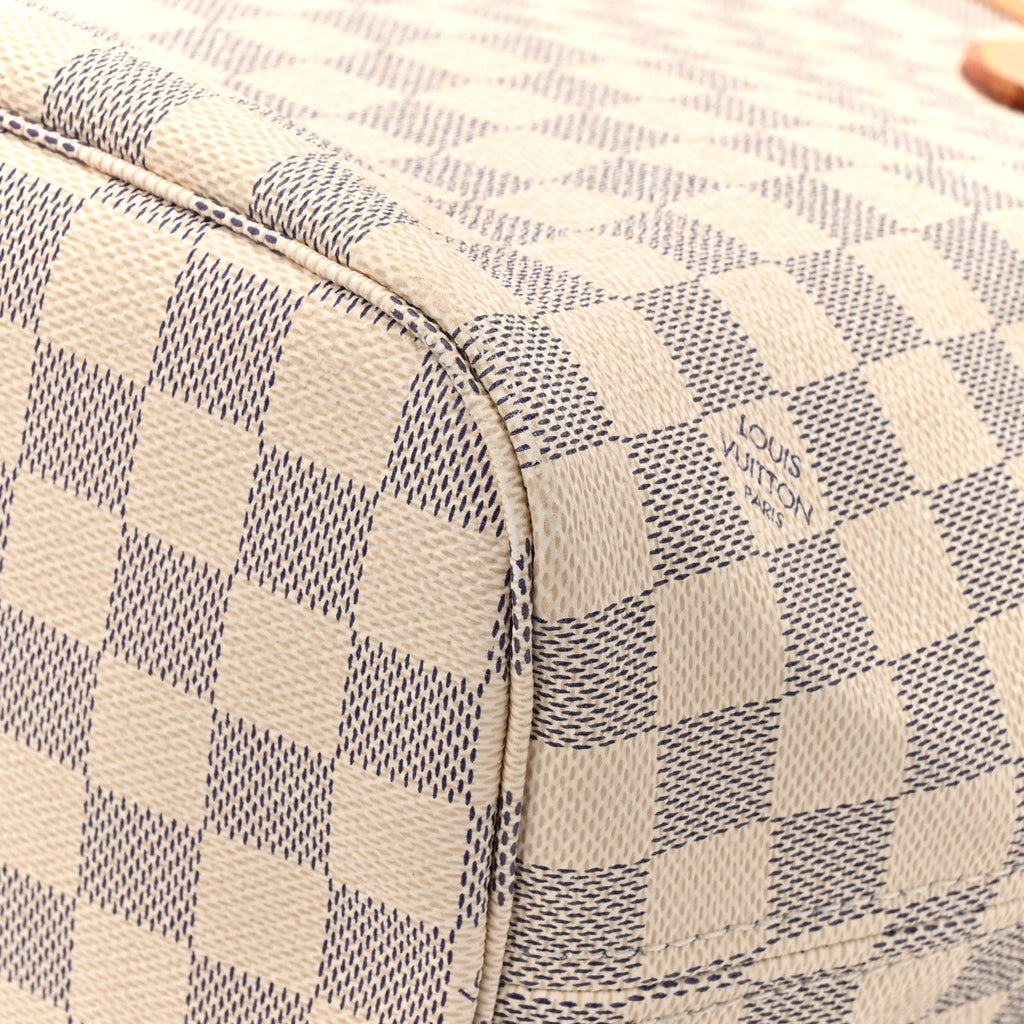 Damier Azur Neo Neverfull MM Rose Ballerine