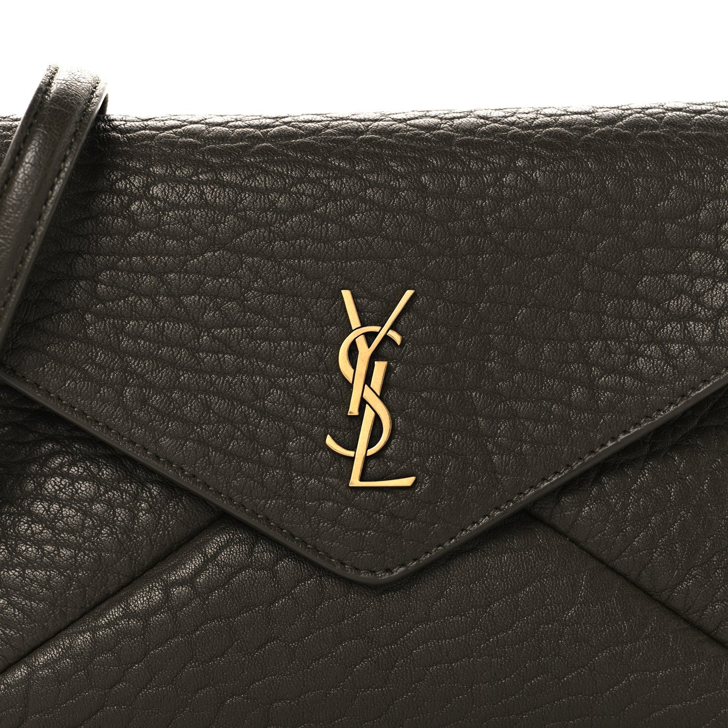 Grained Lambskin Small Cassandre Chain Pouch Light Musk