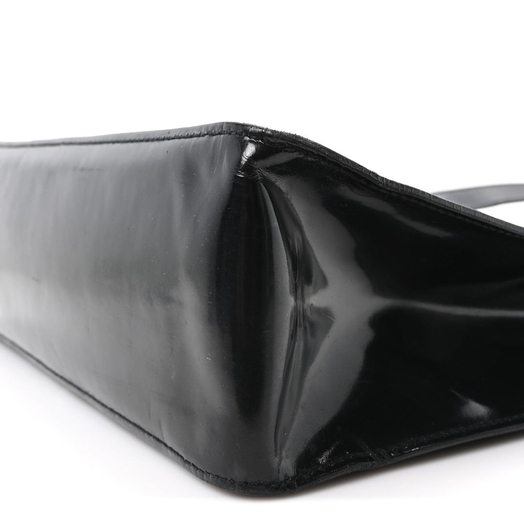 Patent CC Shopper Tote Black