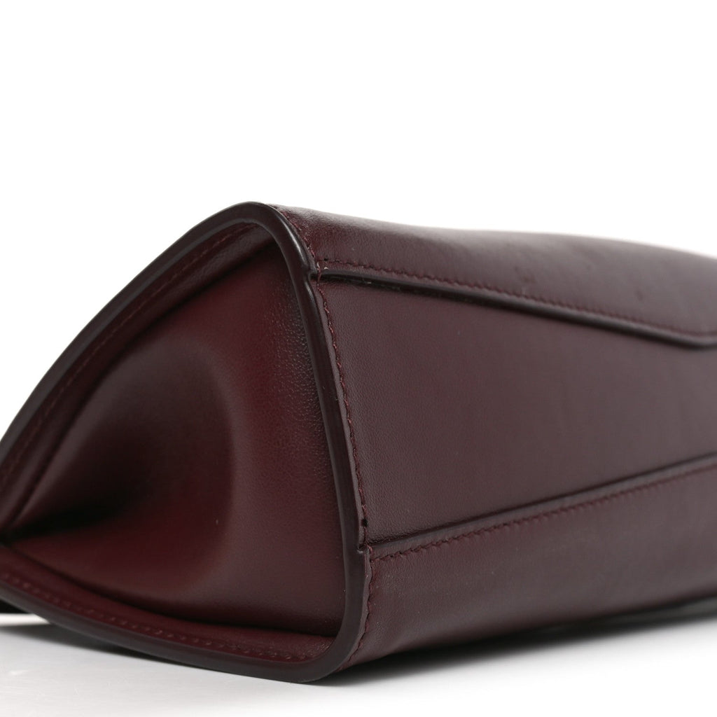 Calfskin Le Click East West Bag Rouge Grenat