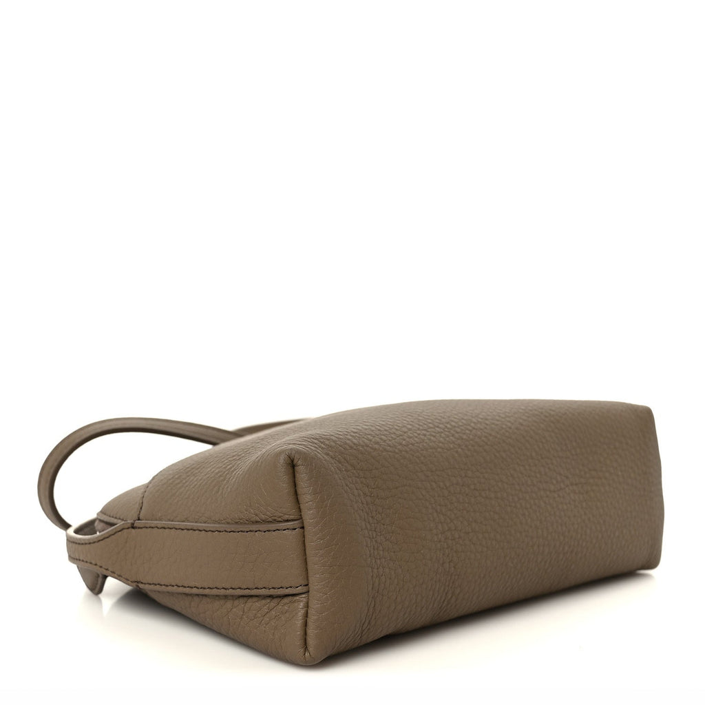 Grained Calfskin Annie E/W Crossbody Bag Smoked Taupe