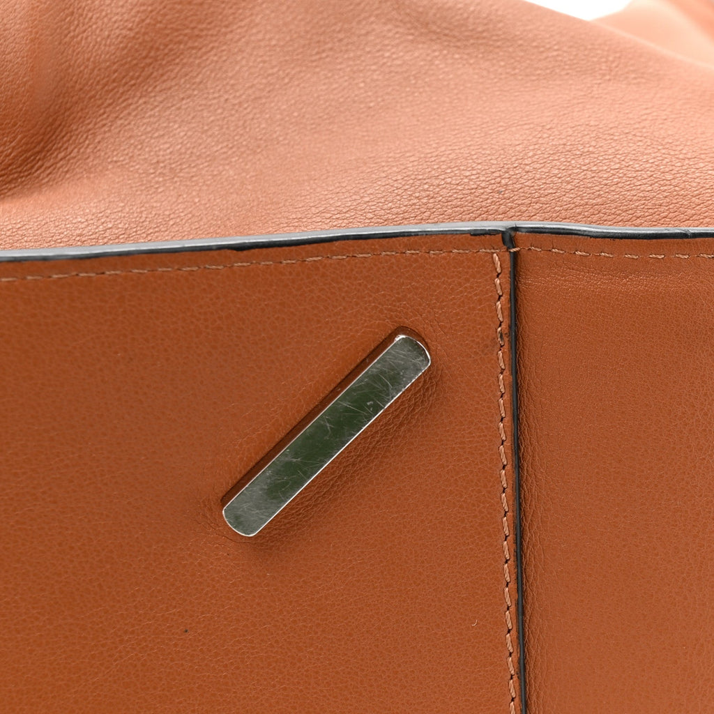 Grained Calfskin Medium Hammock Shoulder Bag Tan
