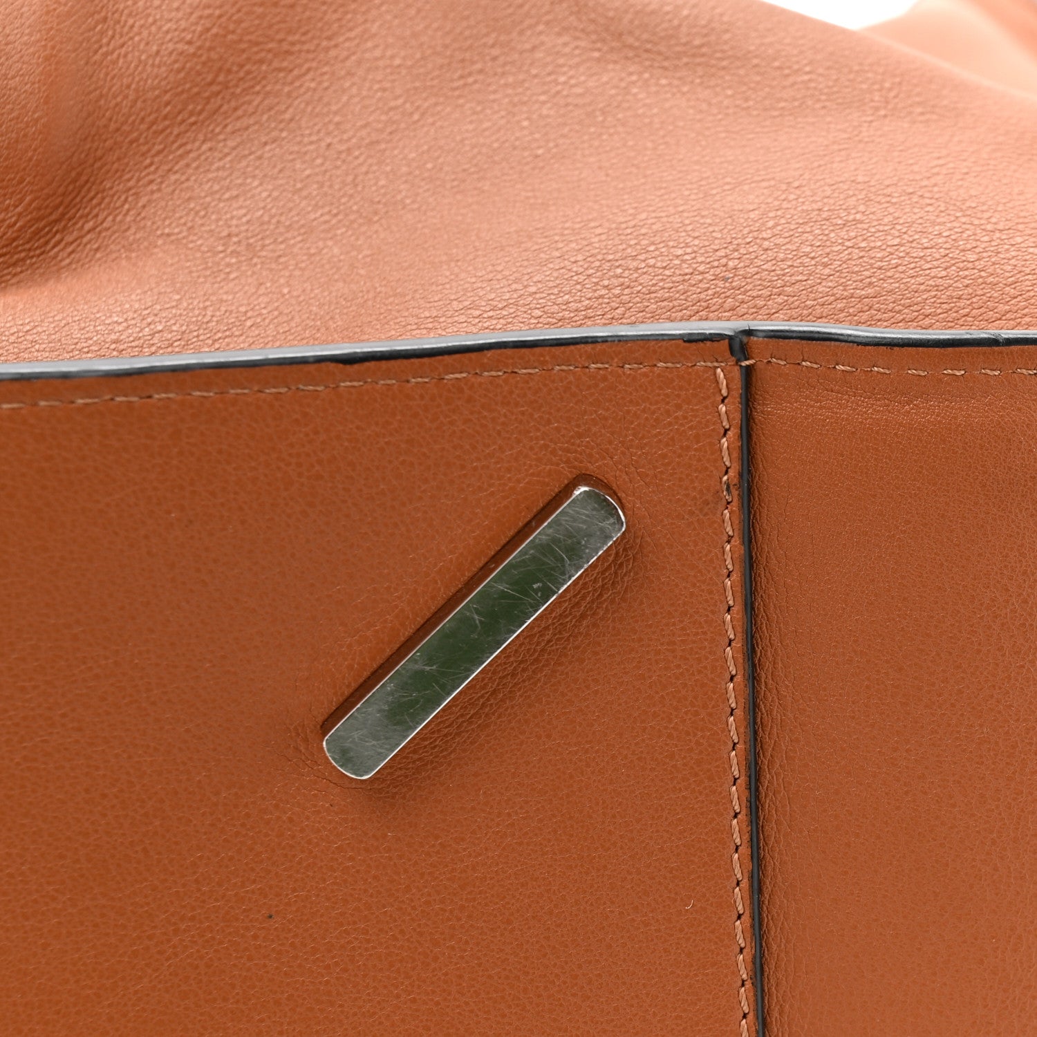 Grained Calfskin Medium Hammock Shoulder Bag Tan