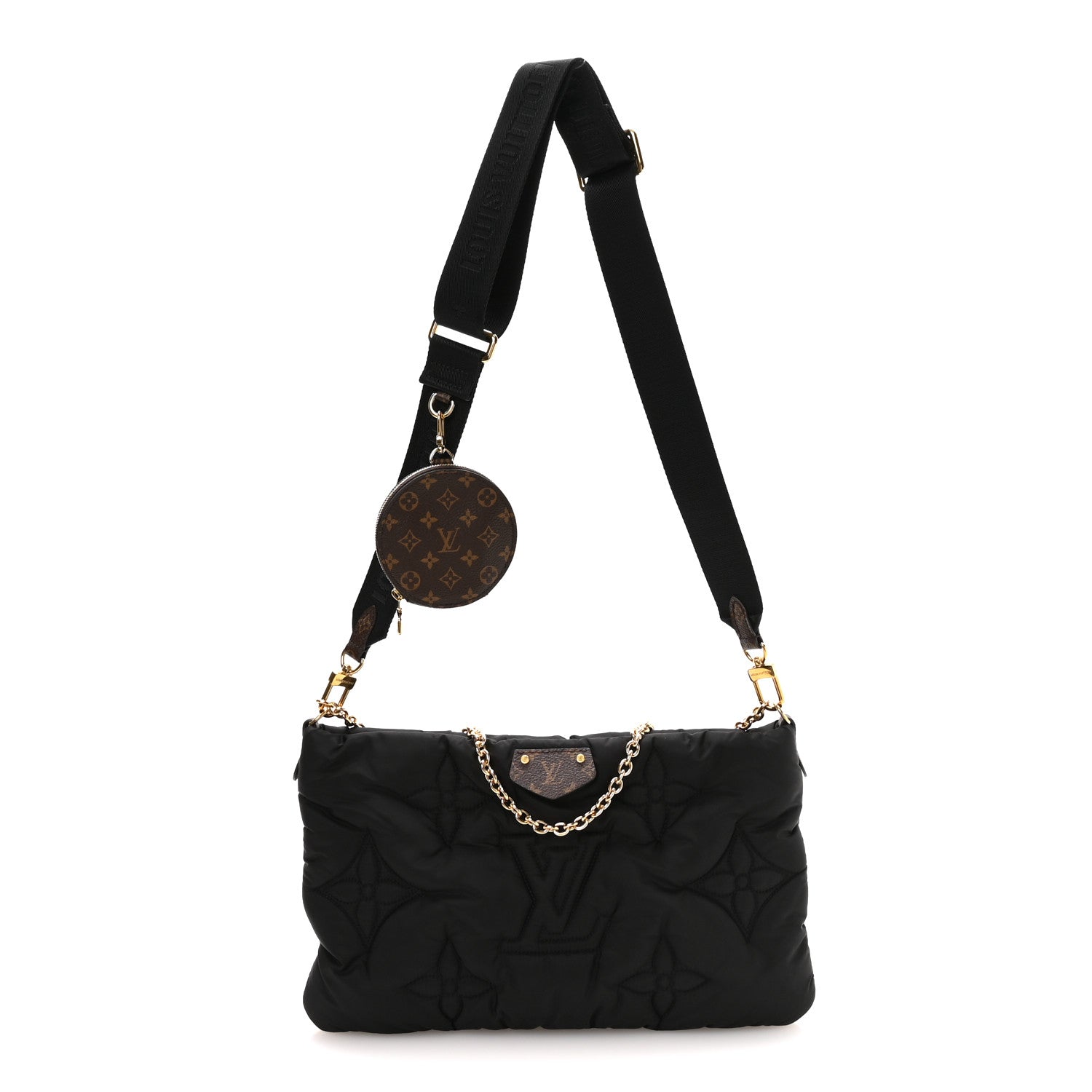 Econyl Monogram Pillow Maxi Multi Pochette Accessories Black