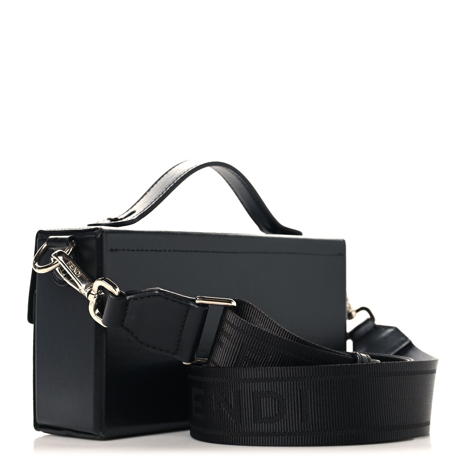 X MARC JACOBS Nappa Logo Baguette Soft Trunk Bag Black
