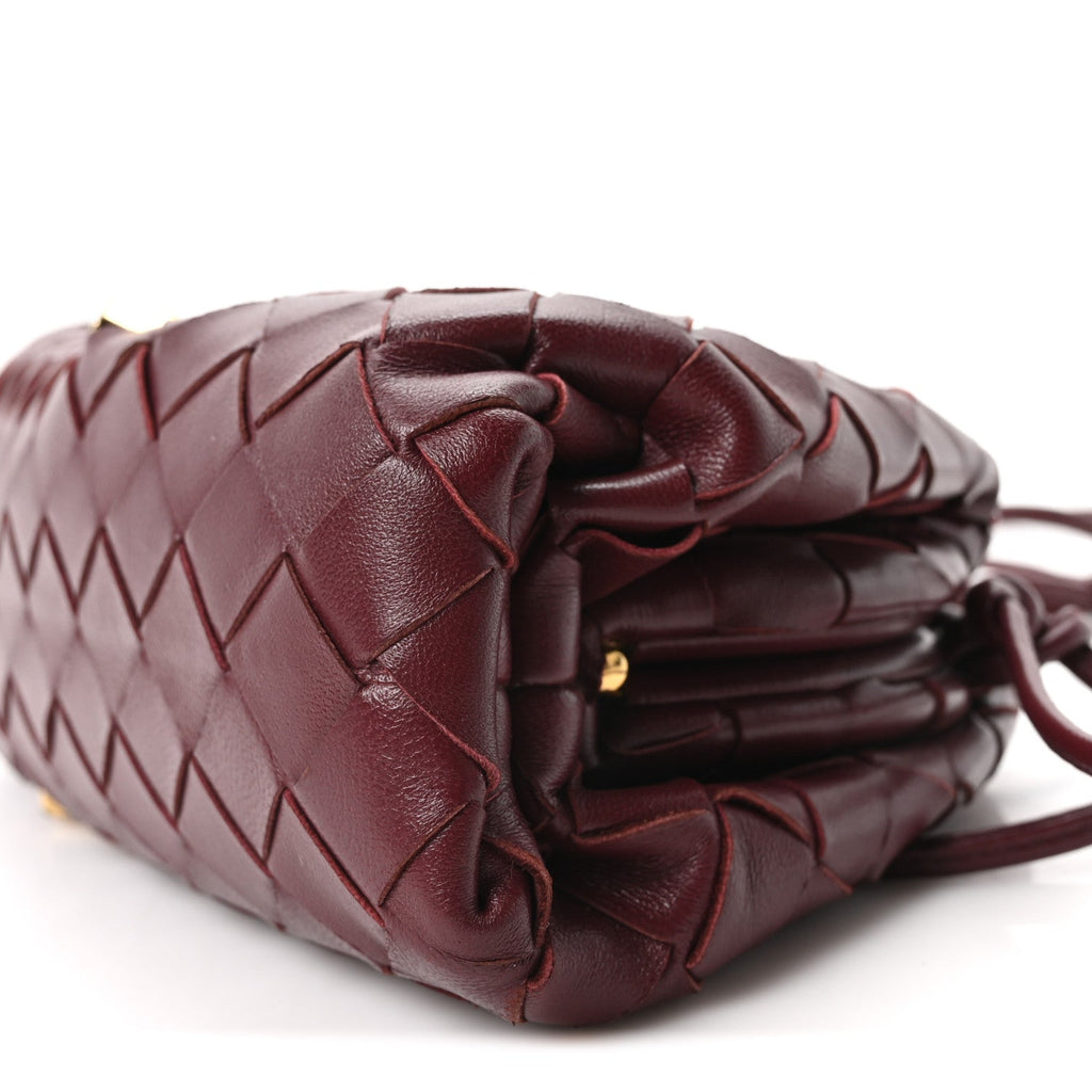 Nappa Intrecciato Studded The Mini Pouch Barolo