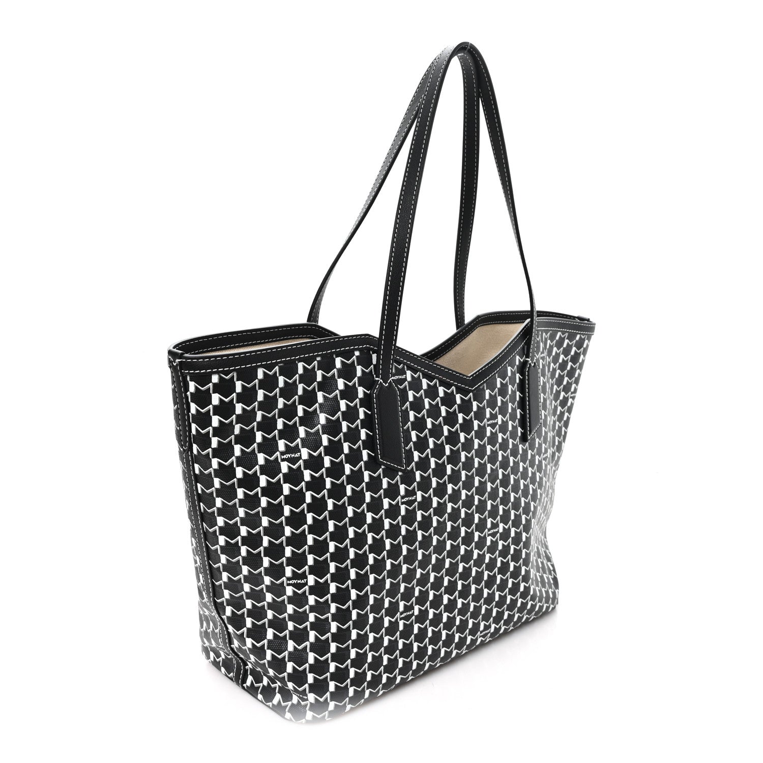 X KASING LUNG Calfskin Canvas M Labubu Tote MM Black