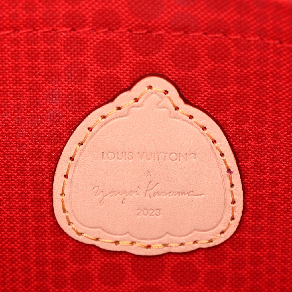 LV X YK Monogram Painted Dots Neverfull MM Pochette
