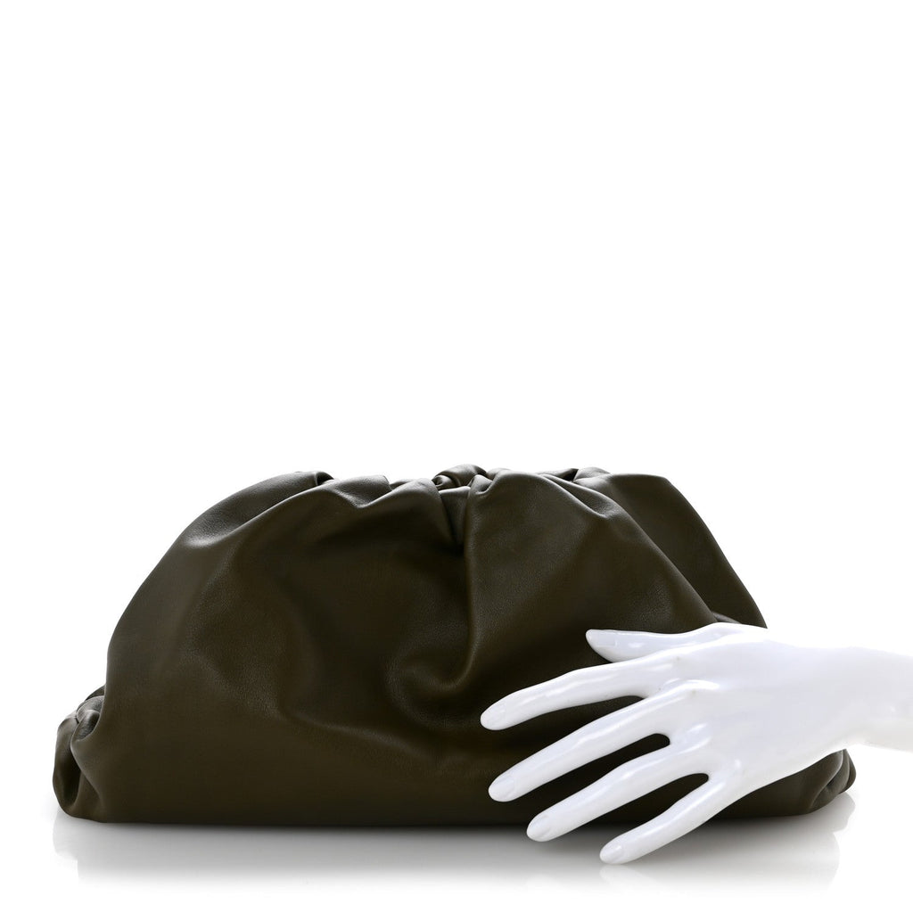 Smooth Butter Calf The Pouch Oversized Clutch Mud