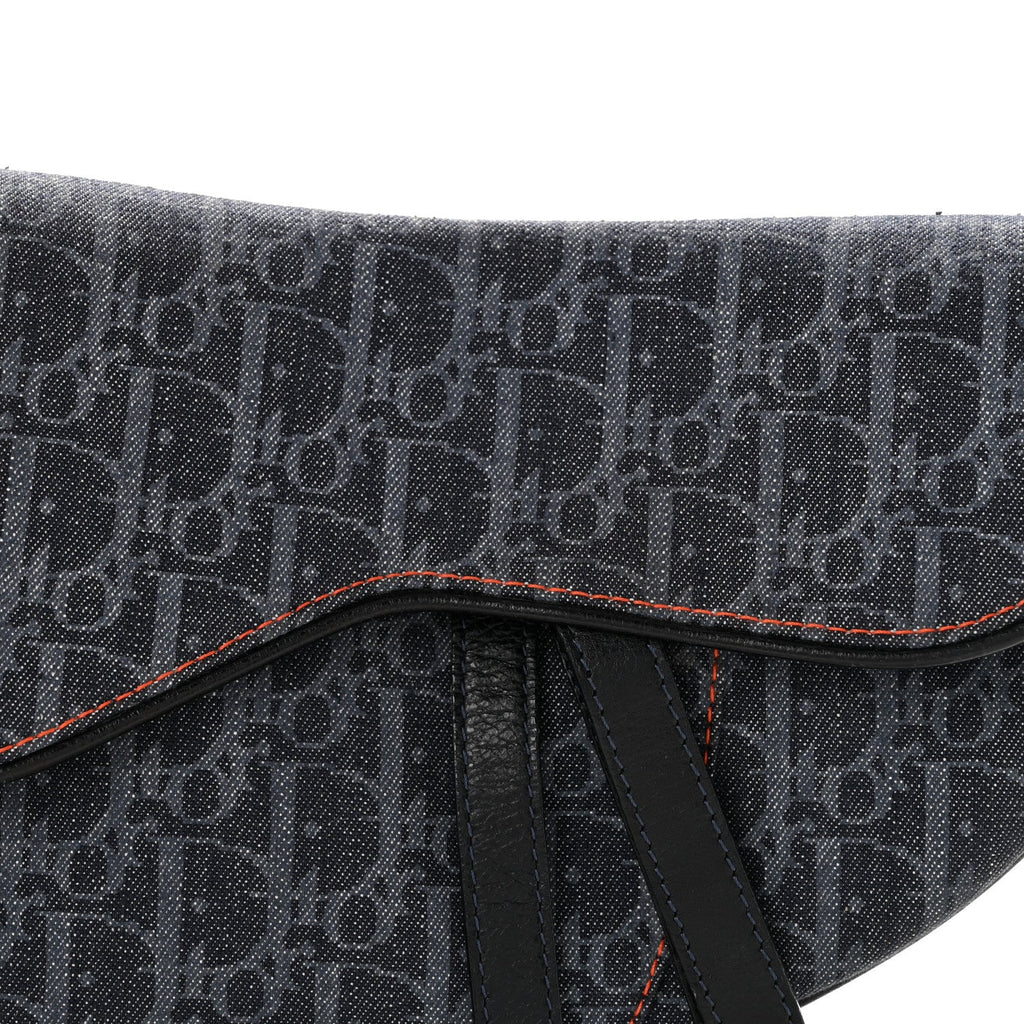 Denim Monogram Flight Saddle Bag