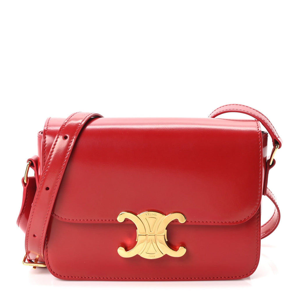 Shiny Calfskin Teen Triomphe Red