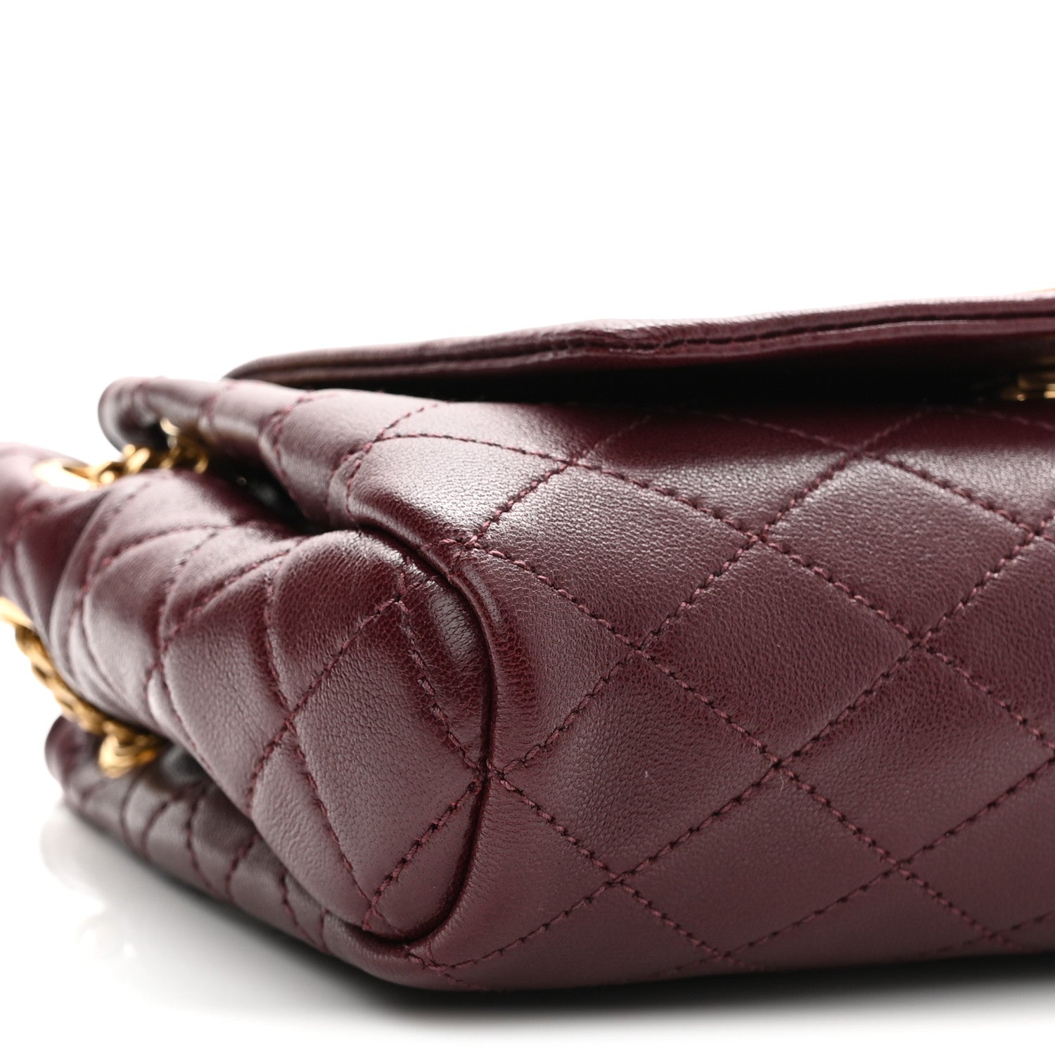 Lambskin Quilted Monogram Mini Nolita Rouge Cabernet