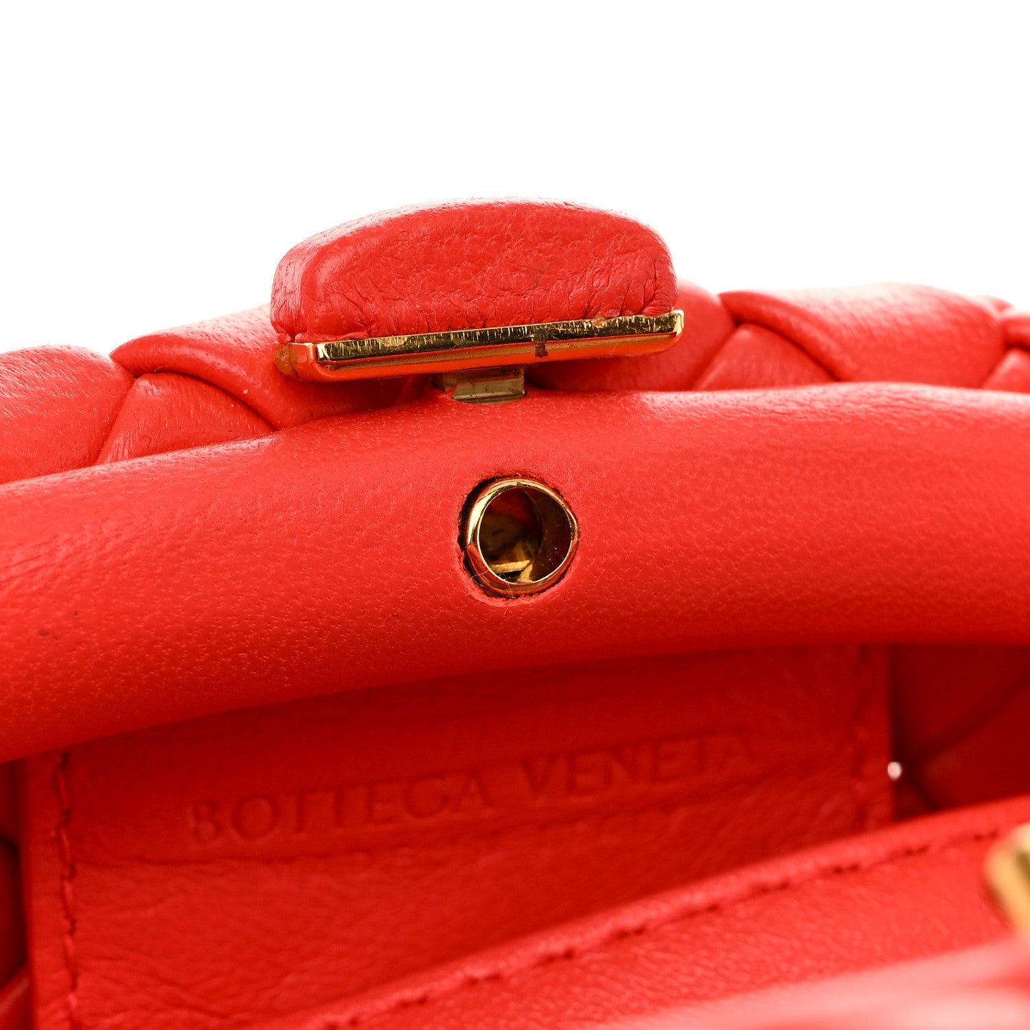 Nappa Intreccio Mini Padded Handle Bag Sunburst