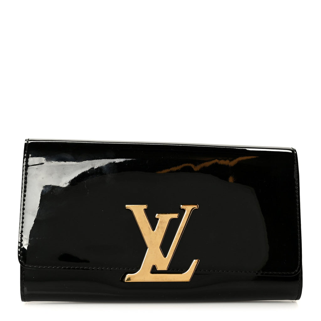 Patent Louise Clutch Black