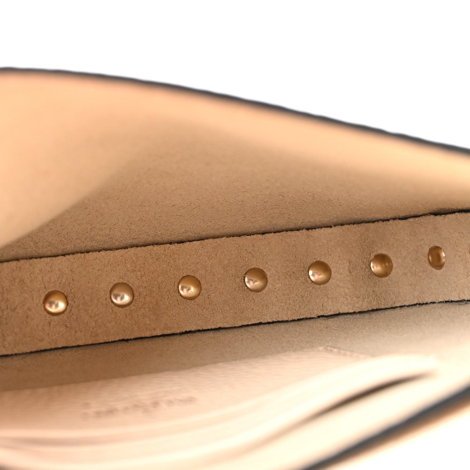 Grainy Calfskin Rockstud Crossbody Pouch Light Ivory