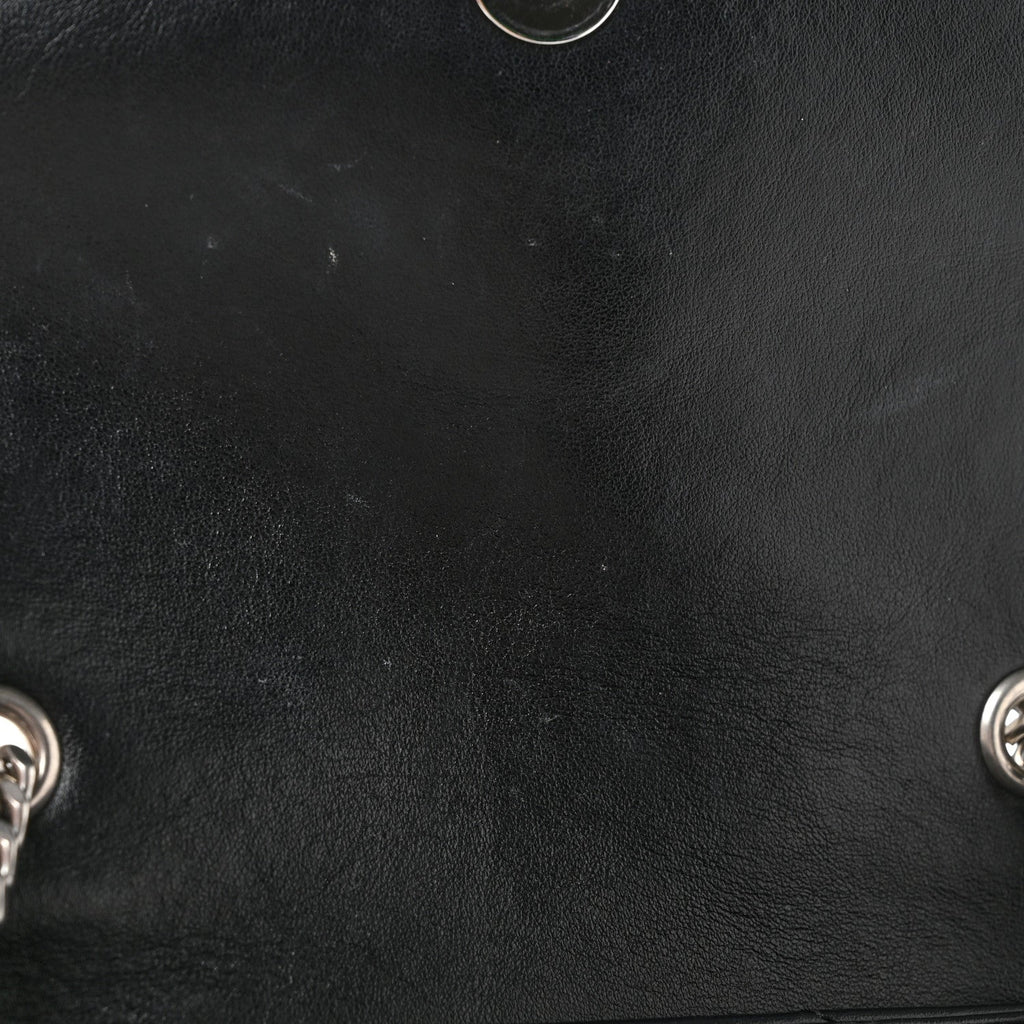 Calfskin Y Quilted Monogram Small Loulou Chain Satchel Black