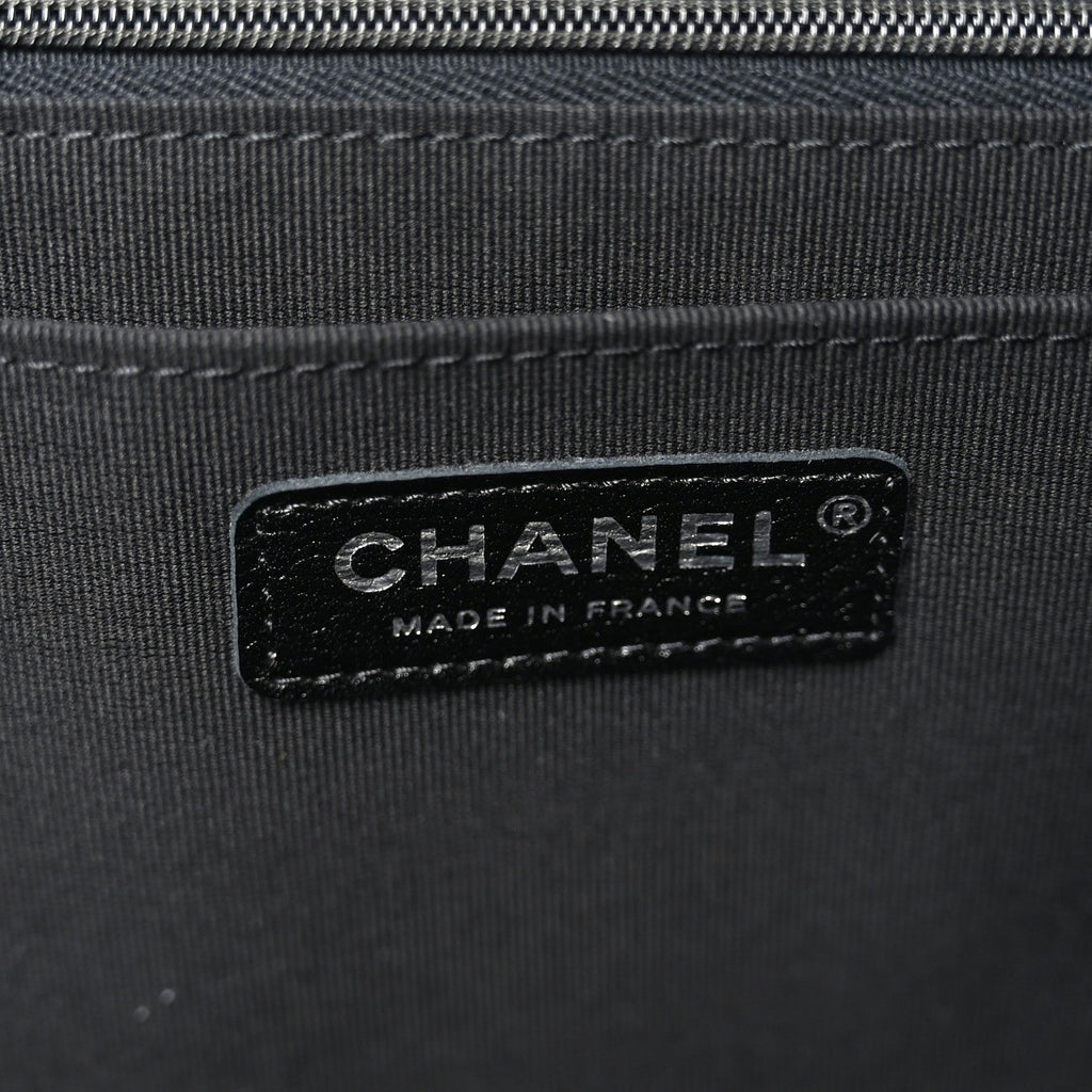 Caviar Quilted Small XXL Travel Flap Bag Black