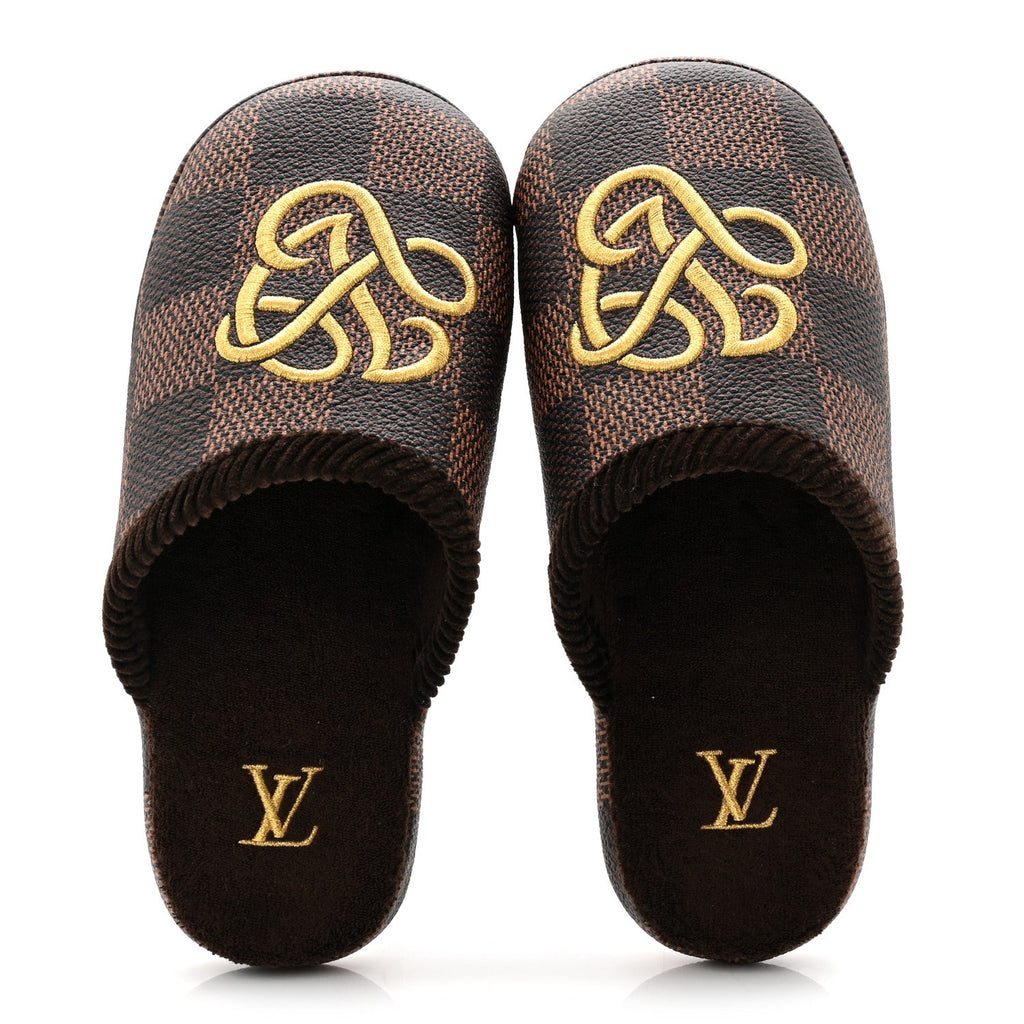 Damier Ebene Palace Slippers 35 Mocha