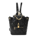 Lambskin Embossed Monogram Coussin Mini Backpack Black