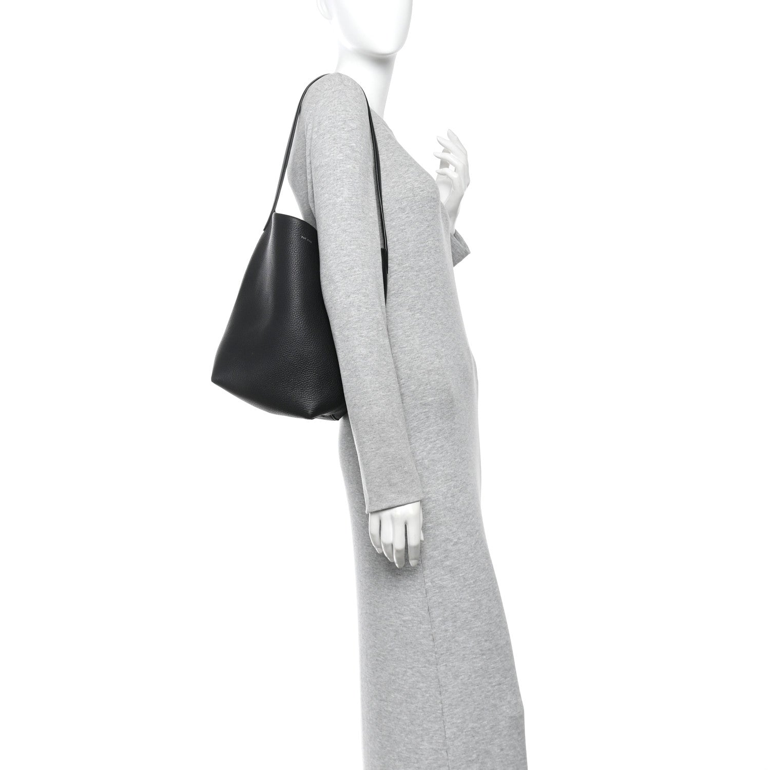 Grained Calfskin Medium N/S Park Tote Black