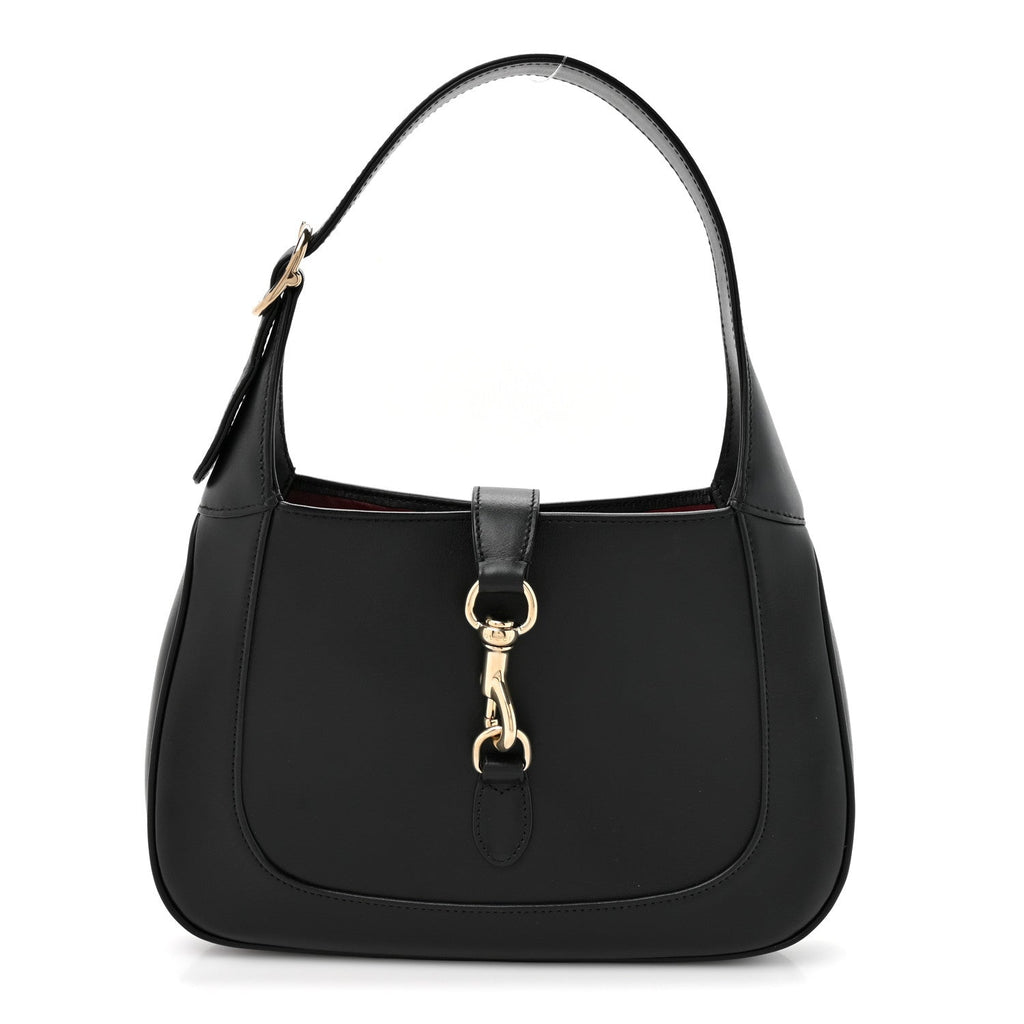 Calfskin Small Jackie Shoulder Bag Black