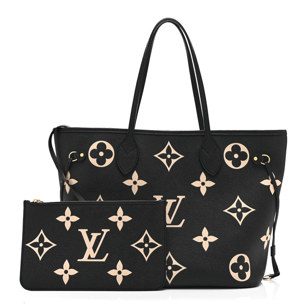 Empreinte Monogram Giant Neverfull MM Black Beige