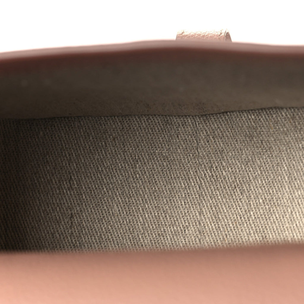 Grained Calfskin Small Marcie Saddle Bag Woodrose