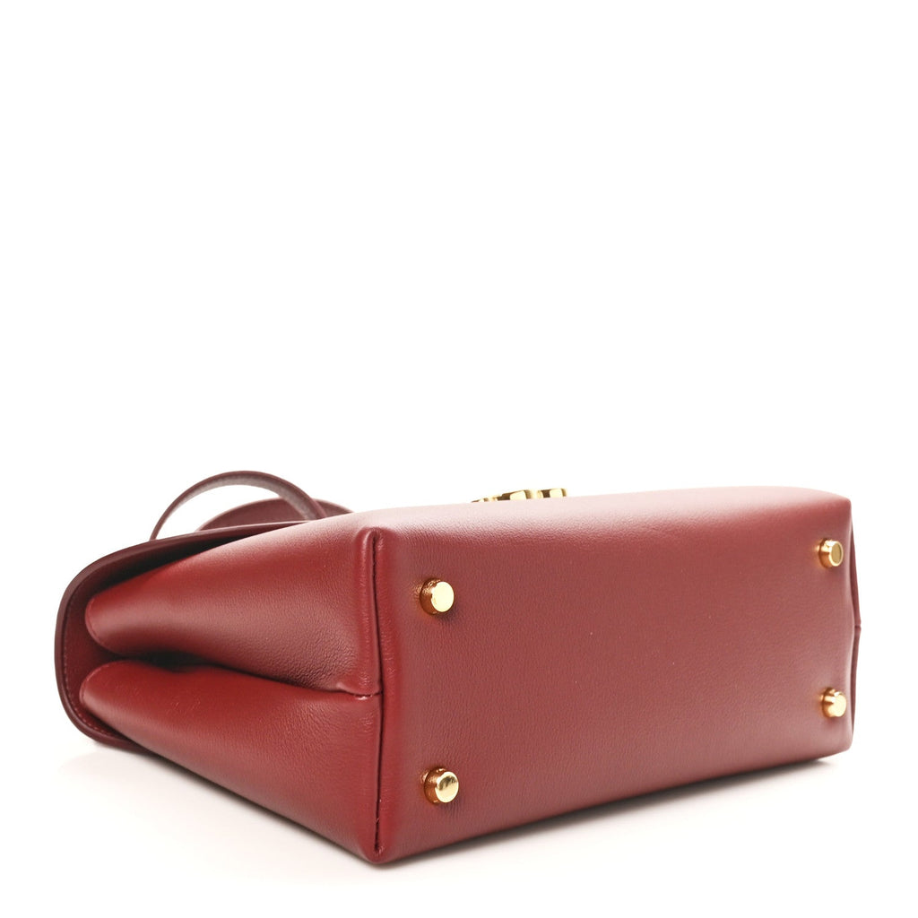 Supple Grained Calfskin Medium Nino Light Burgundy