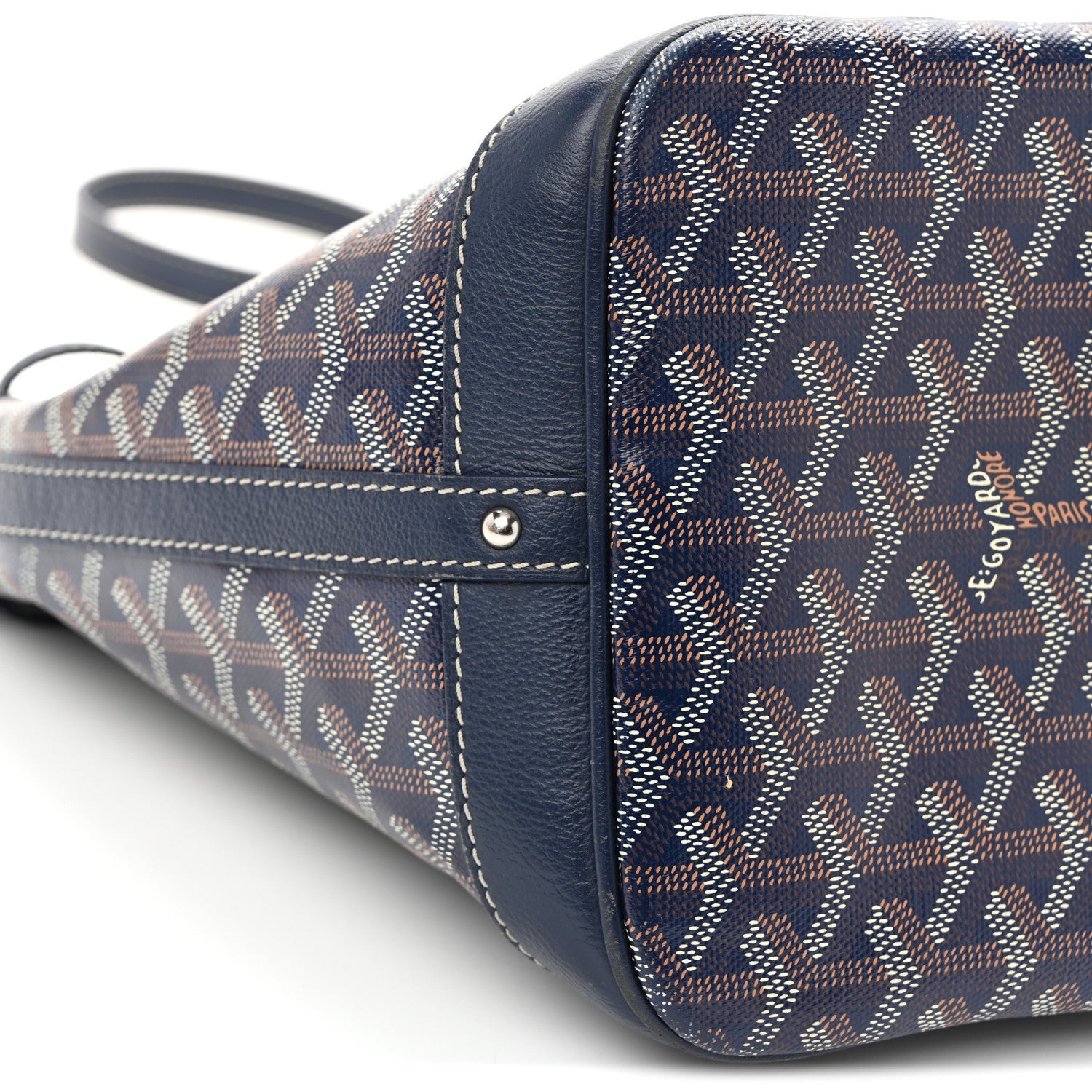 Goyardine Petit Flot Bucket Bag PM Navy