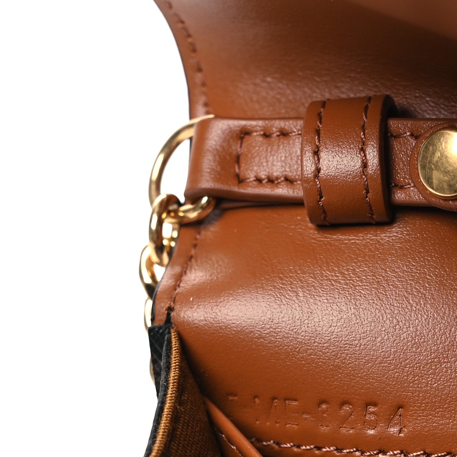 Triomphe Canvas Calfskin Margo Wallet on Chain Tan