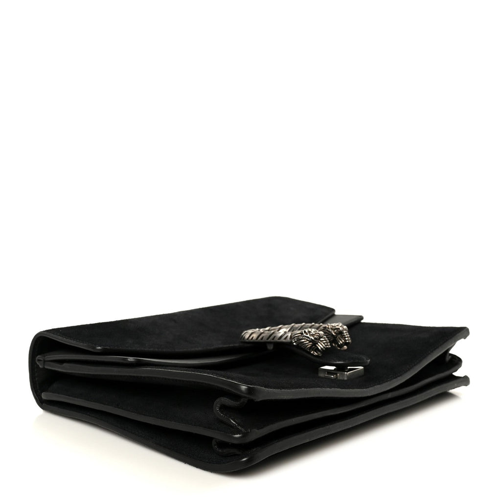 Suede Medium Dionysus Shoulder Bag Black