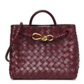 Nappa Intrecciato Small Andiamo Shoulder Bag Barolo