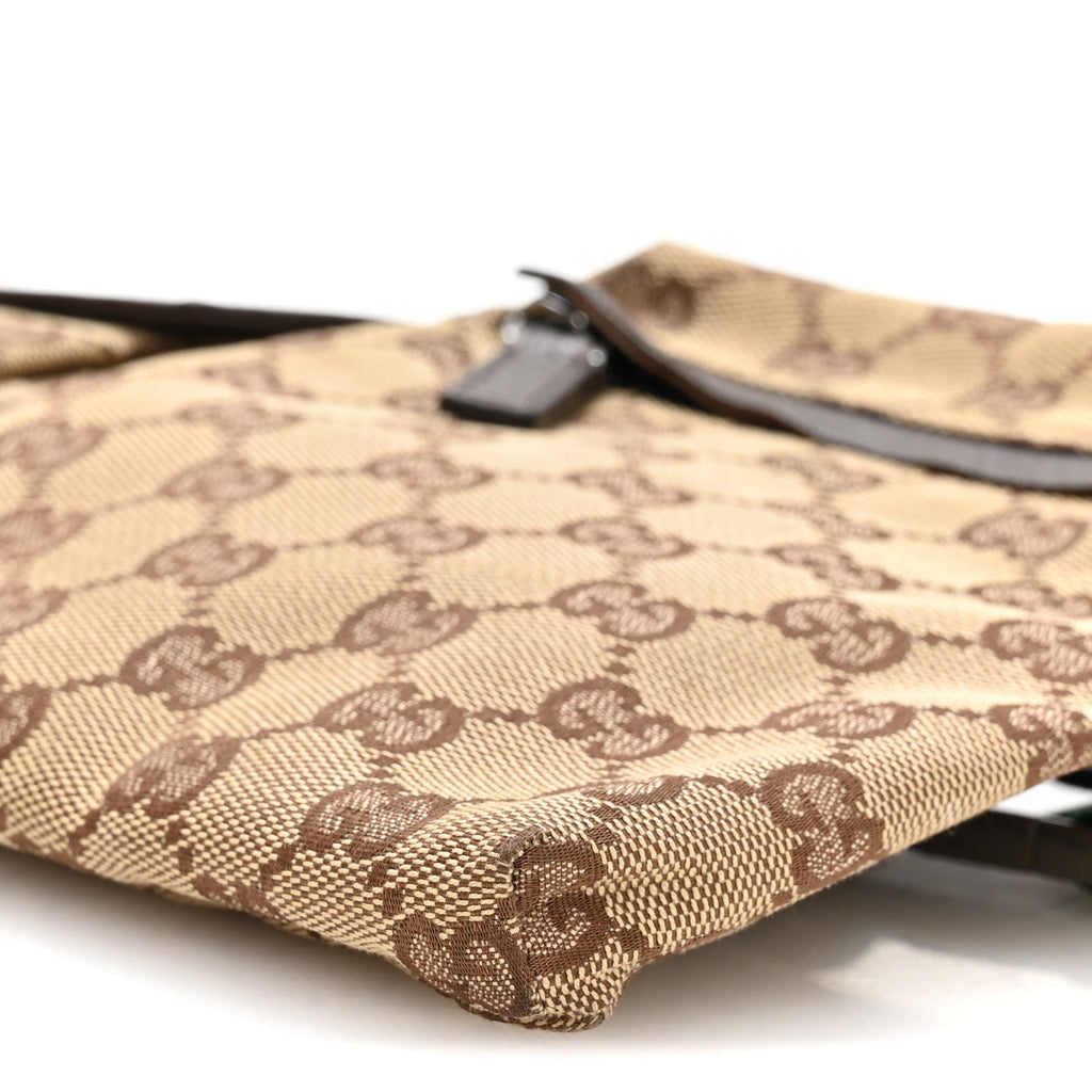 Monogram Web Belt Bag Dark Brown