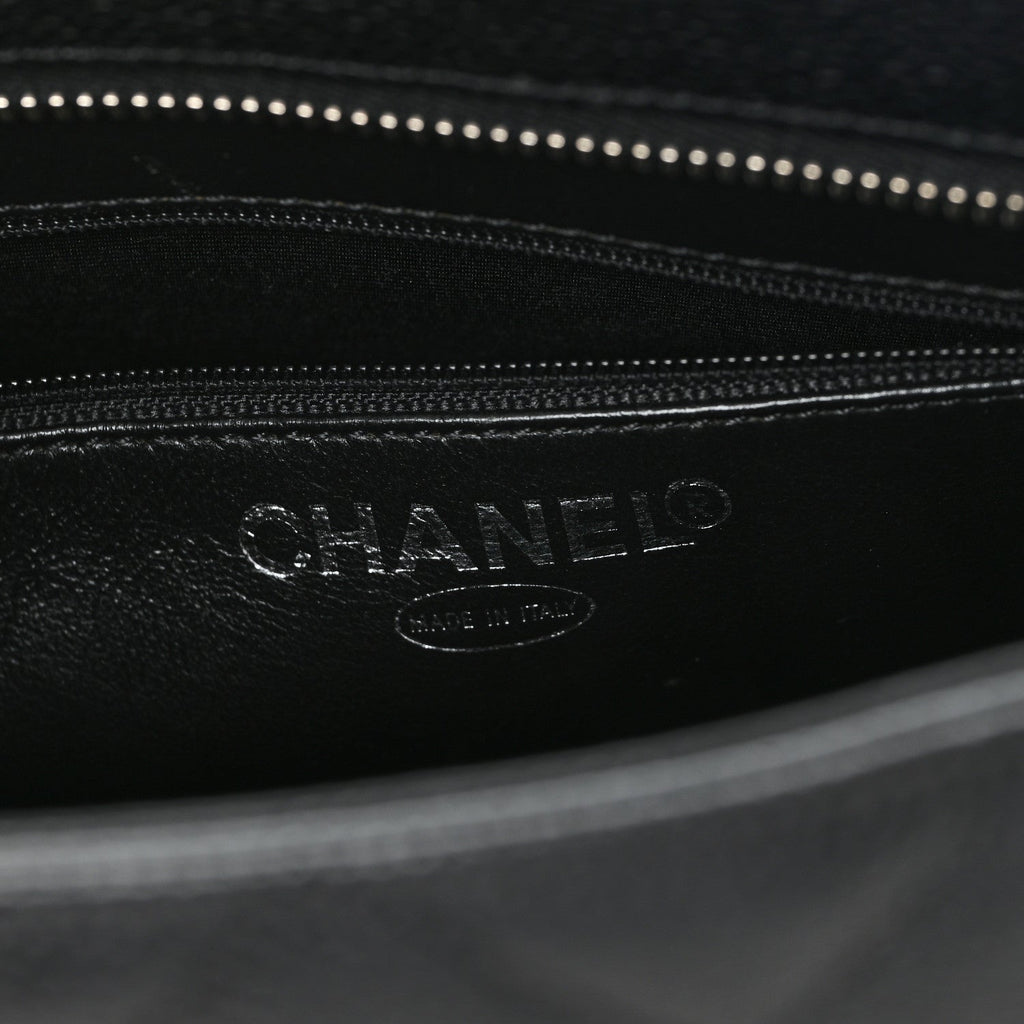 Caviar Quilted Medallion Tote Black