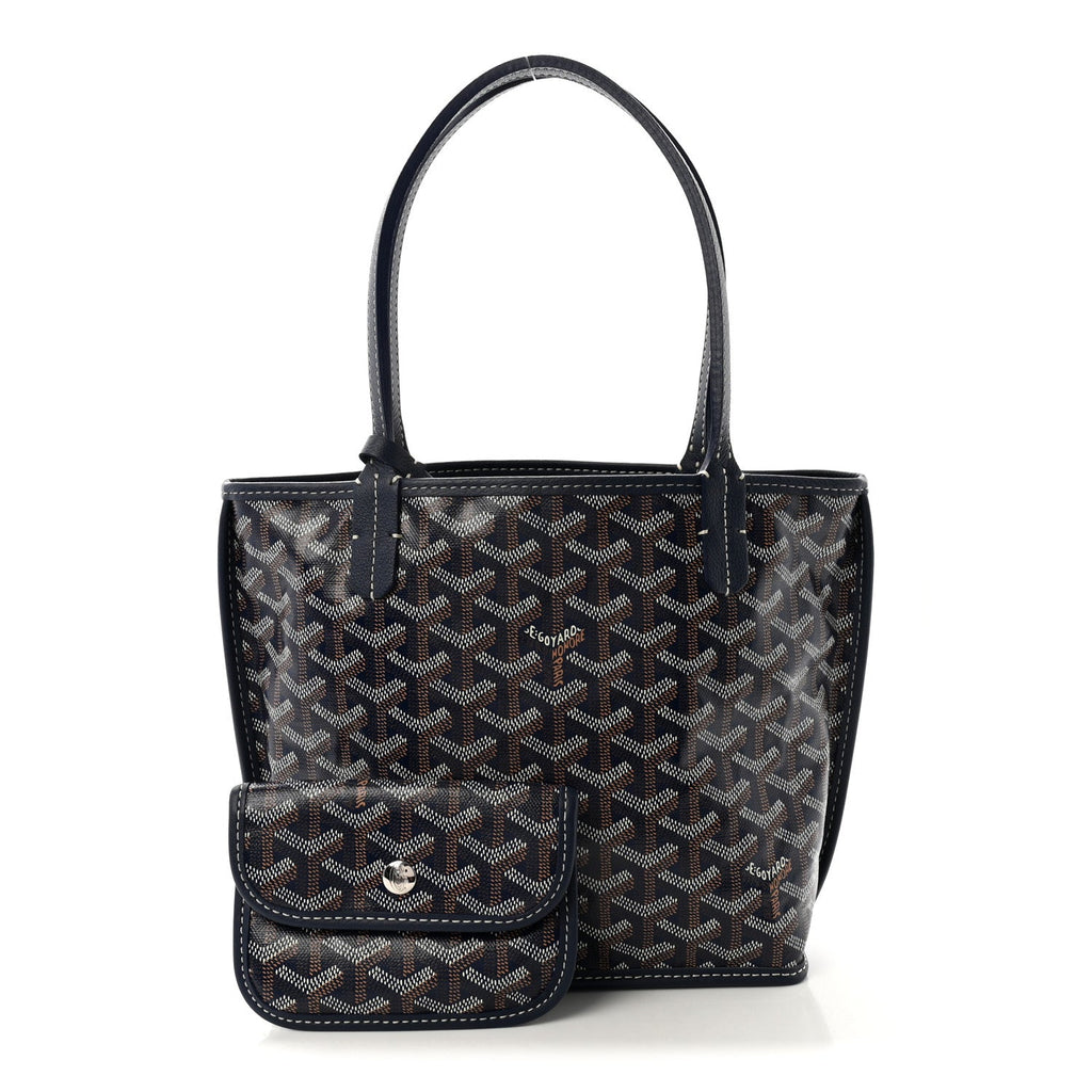 Goyardine Reversible Mini Anjou Navy