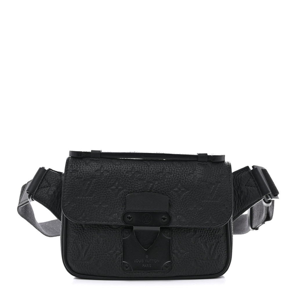Taurillon Monogram S Lock Sling Bag Black