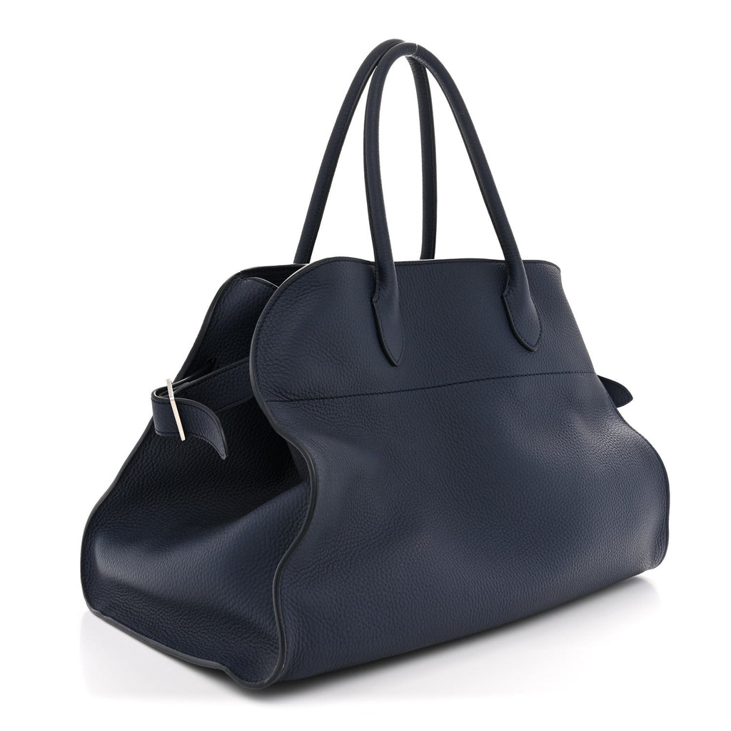 Matte Grained Calfskin Soft Margaux 15 Indigo