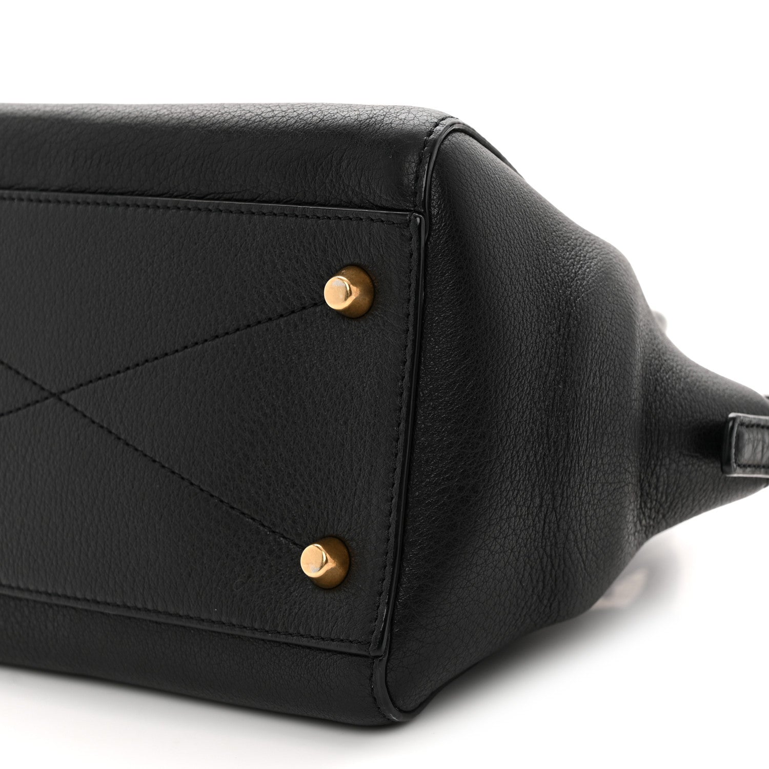 Textured Calfskin Mini Incognito Satchel Black