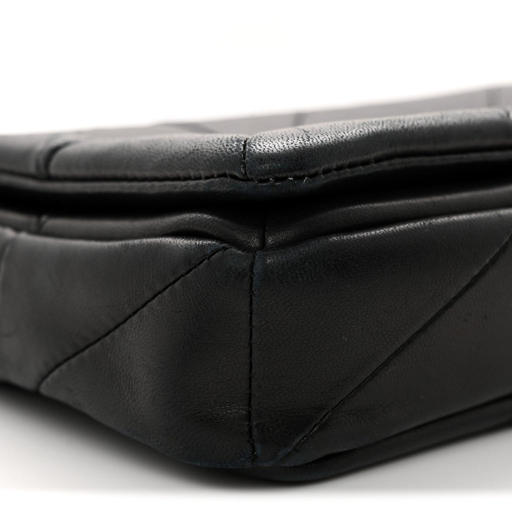 Lambskin Patchwork Monogram Medium Jamie Black