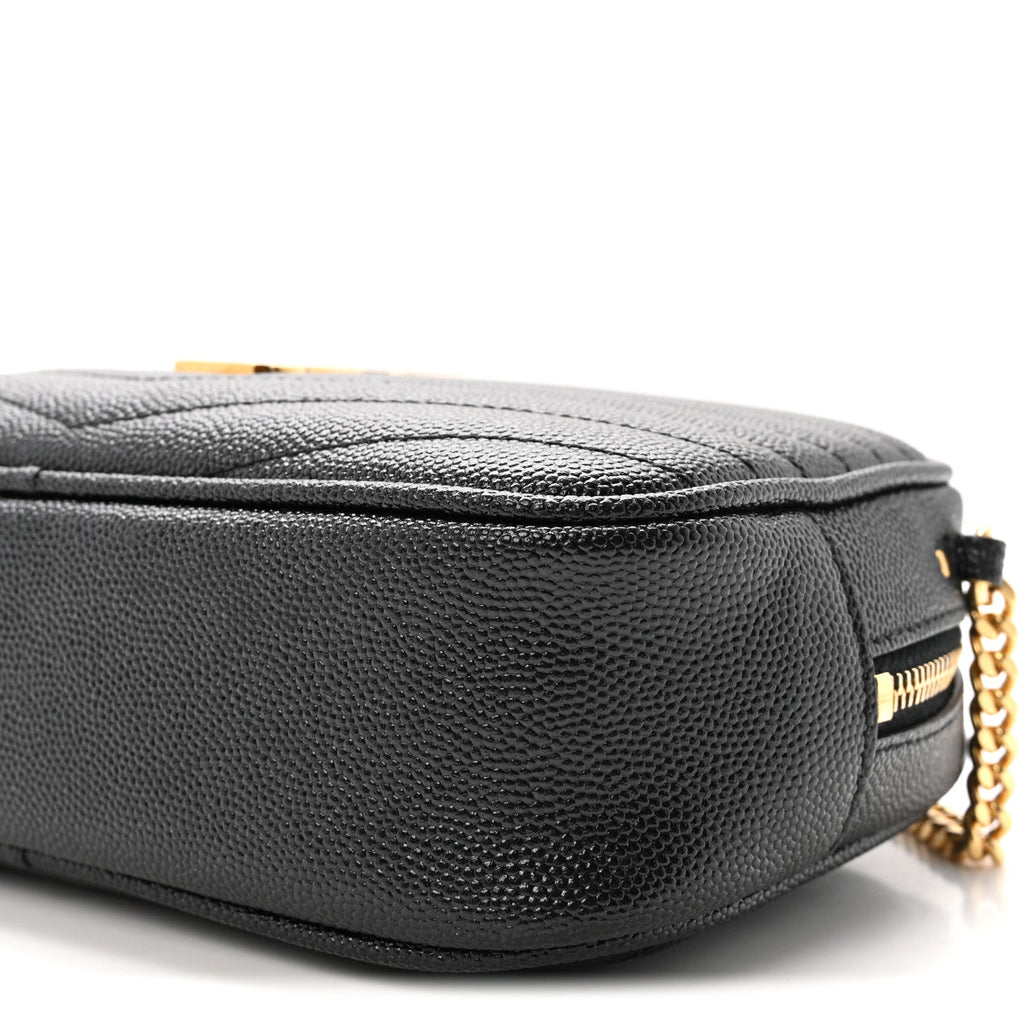Grain De Poudre Matelasse Monogram Mini Lou Camera Bag Black