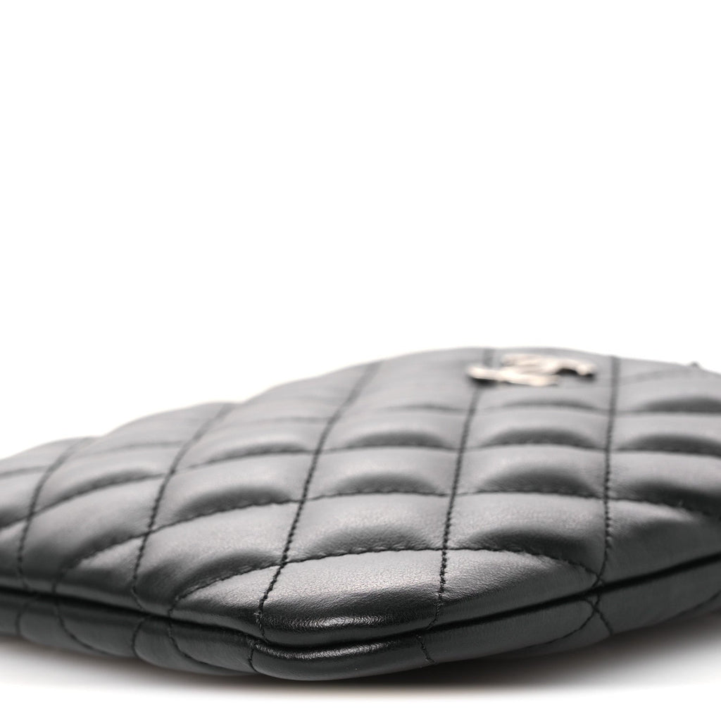 Lambskin Quilted Crossbody Bag Black
