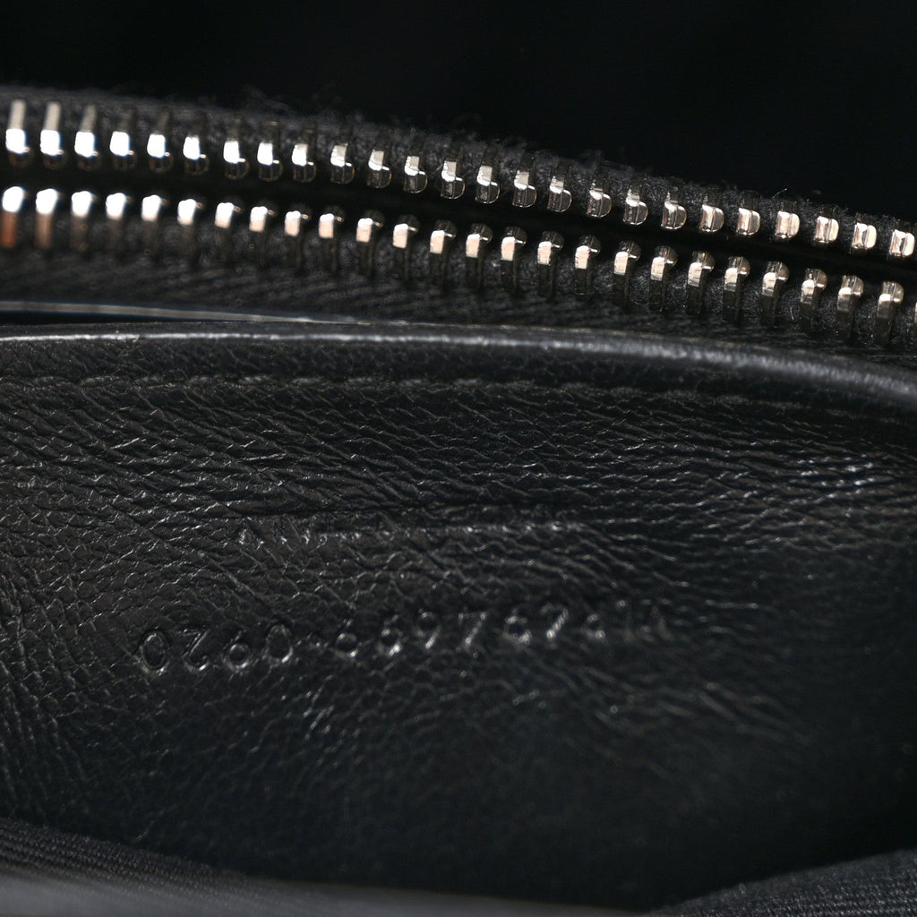 Calfskin Y Quilted Monogram Small Loulou Chain Satchel Black